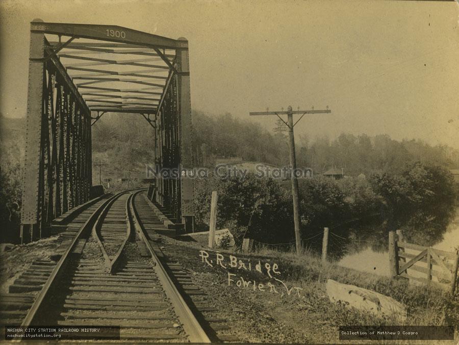 Postcard: Railroad Bridge, Fowler, Vermont